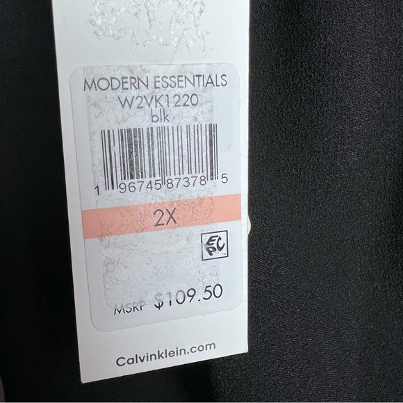 NWT Calvin Klein Women’s Pull-On Black Dress Pant Size 2X - Picture 11 of 11
